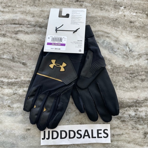 Under Armour UA Clean Up 21 Baseball Batting Gloves 1365461-005 Men’s 2XL NWT - Picture 3 of 9